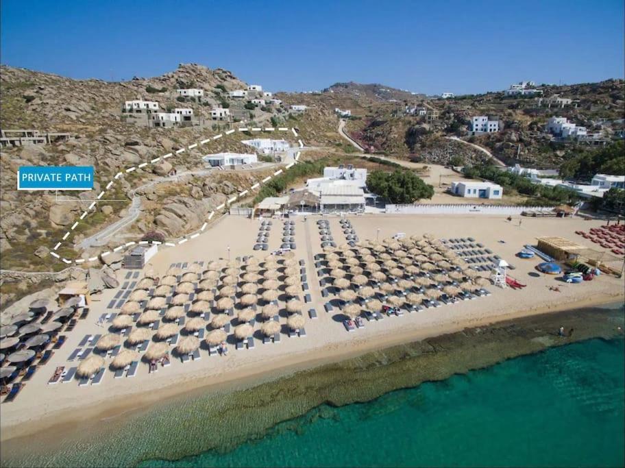 1Path Wave Mykonos Super Paradise Beach House Mykonos Town Buitenkant foto